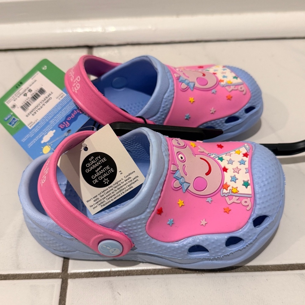NWT Peppa Pig Clogs for Girls Size 5/6 Summer Spring Shoes - Picture 2 of 4